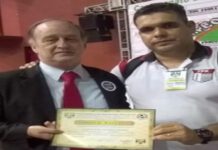 Técnico de karatê Luiz Otávio Lacombe é homenageado pela Semepp