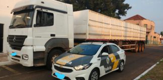 Polícia Rodoviária recupera caminhão furtado, mas motorista e carga estão desaparecidos