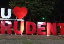 Letreiro “EU AMO PRUDENTE” é inaugurado no Parque do Povo