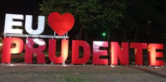 Letreiro “EU AMO PRUDENTE” é inaugurado no Parque do Povo