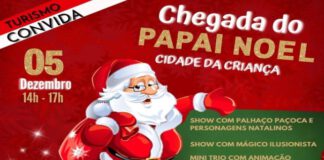 Cidade da Criança terá chegada do Papai Noel neste domingo às 14h00