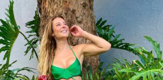 BOMBOU: Paolla Oliveira posa como Eva com maçã na mão