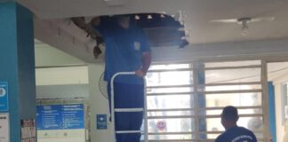 Teto de gesso cai e atinge funcionária em Centro de Saúde de Presidente Venceslau