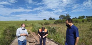 TARABAI: Bragato anuncia a construção da ponte sobre o rio Ribeirão Rebojo