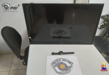 Após furto em estabelecimento elemento foge e deixa comparsa para trás