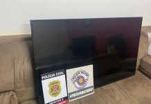 Polícia recupera TV de 55 polegadas em casa de receptador