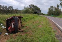 TUPI PAULISTA: Homem embriagado desvia de cachorro na pista e capota carro