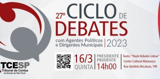 TCE-SP inicia Ciclo de Debates em Presidente Prudente no dia 16