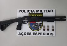 Homem é preso com espingarda calibre 12 na Terras de Imoplan