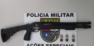 Homem é preso com espingarda calibre 12 na Terras de Imoplan