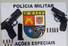 BAEP prende homem com pistola do exército paraguaio no Brasil Novo