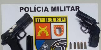 BAEP prende homem com pistola do exército paraguaio no Brasil Novo