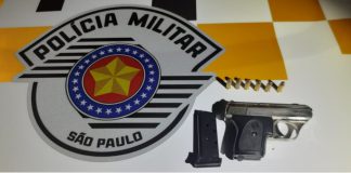 DRACENA: Homem de 39 anos é preso portando pistola da República Tcheca