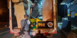 Polícia Rodoviária apreende caminhão de mudança com 570 Kg de entorpecentes