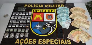 BAEP prende traficante no CECAP com drogas e R$ 6.798 escondido na meia