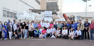 Sabesp entrega 3,6 toneladas de recicláveis que geram recursos para o Hospital de Esperança de Presidente Prudente