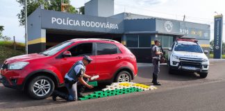 Polícia Rodoviária apreende veículo vindo da Bolívia com 55 Kg cocaína