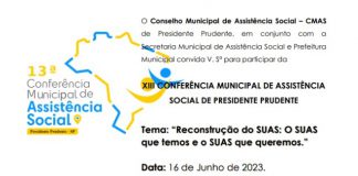 Conselho abre inscrições para XIII Conferência Municipal de Assistência Social
