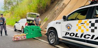 Polícia Rodoviária apreende 334 Kg de cocaína em carro com placas falsas