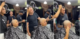VÍDEO: Barbeiro surpreende mãe com câncer ao raspar a cabeça ao mesmo tempo que ela em Presidente Epitácio