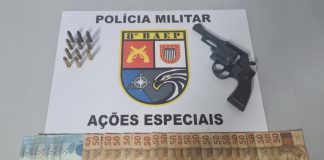 Homem é preso com revólver calibre 38 no bairro Brasil Novo