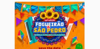 Fogueirão de São Pedro, padroeiro de Presidente Epitácio, acontece em 28 de junho