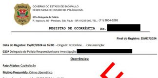 Polícia Civil alerta para divulgação de falso boletins de ocorrência em Prudente