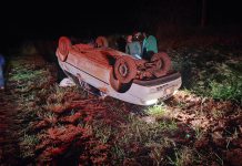 Homem embrigado capota carro com a esposa em Euclides da Cunha