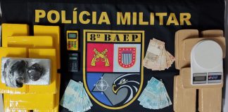 BAEP prende quatro por tráfico de drogas no Morada do Sol