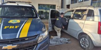 PRF intercepta 40 Kg de maconha que seriam distribuidas em Presidente Prudente