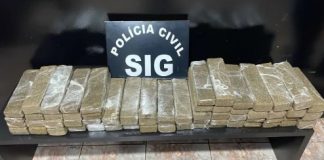 Dois prudentinos são presos em Nova Andradina com 44 Kg de maconha