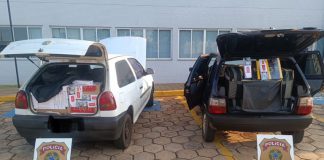 CONTRABANDO: Polícia Federal apreende 10 mil maços de cigarros em dois carros em Presidente Epitácio