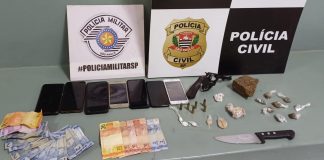 Dois homens são presos em flagrante em Pirapozinho com drogas e uma arma