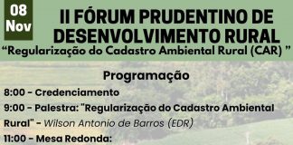 II Fórum Prudentino de Desenvolvimento Rural acontece nesta sexta-feira
