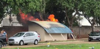 No Dia de Finados estrutura de cemitério pega fogo em Presidente Prudente