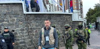 Escoltado, deputado federal Marangoni acompanha eleição no Equador como Observador Internacional do Parlasul neste domingo