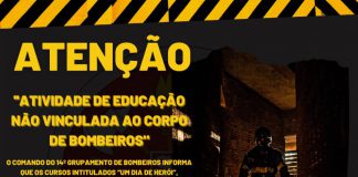 BOMBEIROS ALERTAM: Cursos “Bombeiro Mirim” e “Um Dia de Herói” não são vinculados à corporação