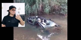 VÍDEO: Jovem morre ao cair de ponte com carro entre Santo Anastácio e Ribeirão dos Indios