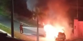 VÍDEO: Motorista sofre queimaduras ao tentar apagar incêndio em carro em Venceslau