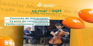 Escola Municipal de Artes ‘Jupyra Marcondes’ celebra 73 anos com concerto neste sábado