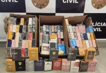 Polícia Civil de Pirapozinho apreende dezenas perfumes falsificados