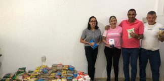 Fundo Social e Semepp recebem 150 kg de alimentos arrecadados com seletiva do Coritiba