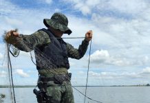 Policiamento Náutico apreende 400 metros de redes de pesca irregulares Euclides da Cunha