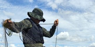 Policiamento Náutico apreende 400 metros de redes de pesca irregulares Euclides da Cunha