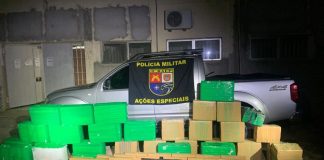 BAEP captura dois homens em caminhonete roubada com 756 Kg de maconha