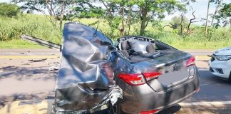 Idoso de 77 anos morre ao atingir carro em ônibus de fiéis em Florida Paulista