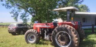 Trator avaliado em R$ 130 mil roubado na região de Avaré é recuperado em Piquerobi