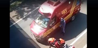 Jovem de 24 anos é socorrido em estado grave após queda de viaduto em Presidente Prudente