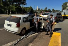 Polícia Rodoviária apreende carro de PR com 13,5 Kg de haxixe