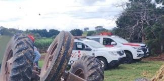 Adolescente morre ao tombar trator às margens da Assis Chateaubriand em Martinópolis